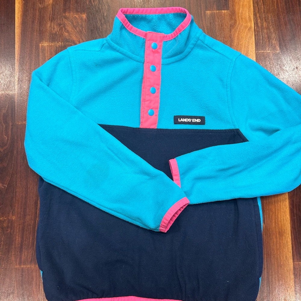 Lands End button fleece size 6-7